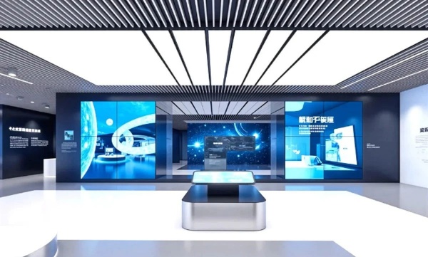 極簡科技風展廳解碼未來企業的空間語言